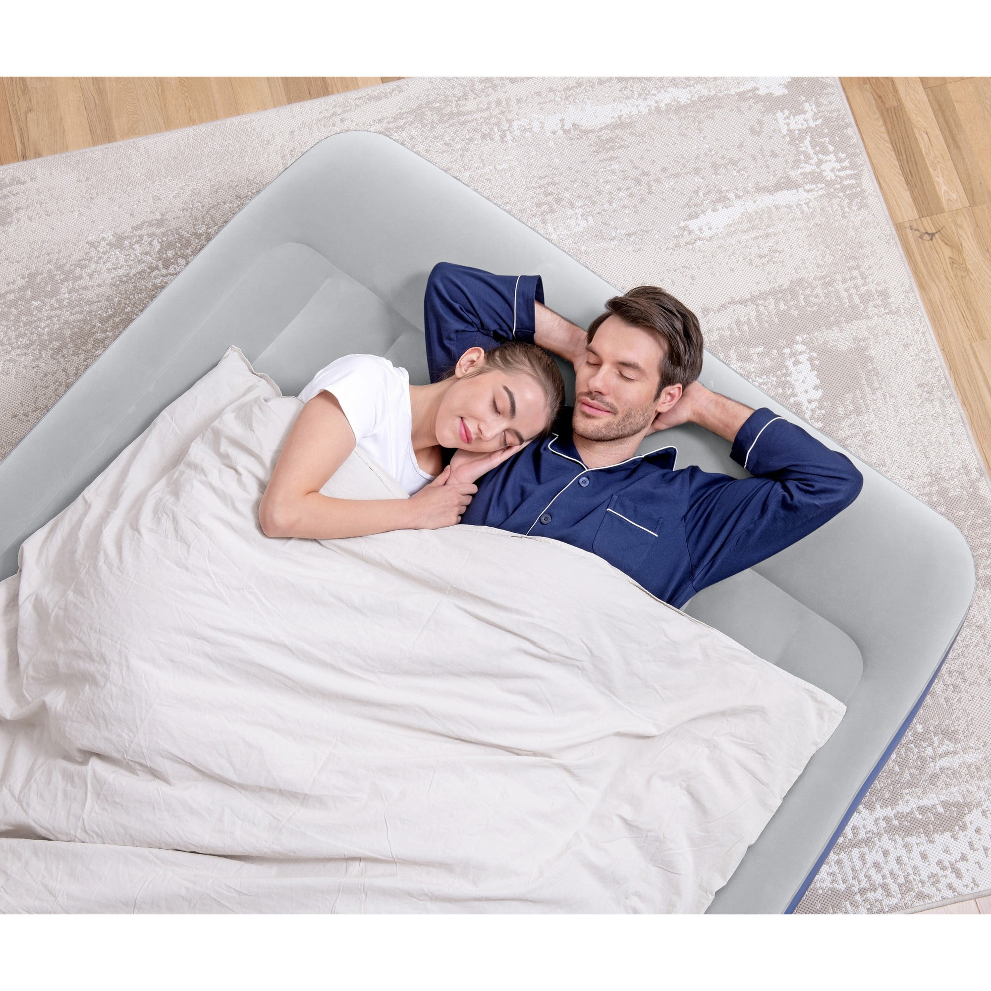 Bestway Tritech Air Mattress Queen 18” with Built-in AC Pump and Antimicrobial Coating