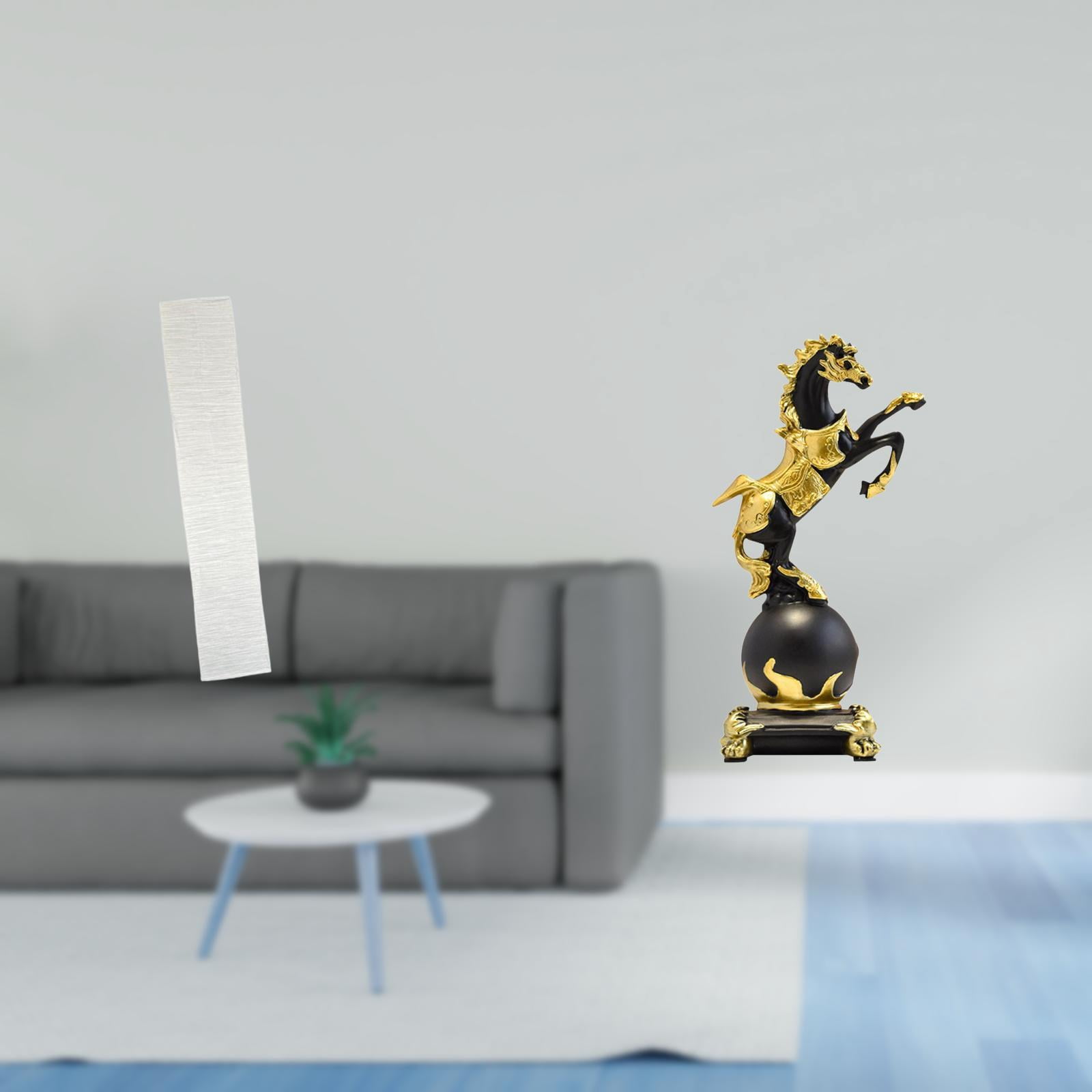 Floor Lamp Shade Horse Statue Figurine Resin Material Decorative Accent for Living Room Bedroom Office