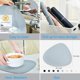 thumbnail image 4 of Manteles individuales redondos de cuero para mesa de comedor, tapete de café aislante lavable antideslizante resistente al calor, juego de manteles individuales de cocina de estilo nórdico (juego de 6, 4 of 5