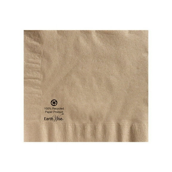 Napkin Dinner Kraft 17X17 2 Ply 1/4 Fold 100 % Recycled Earth Wise(Price/Case)