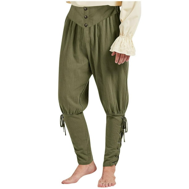 Puntoco Pantalones largos con cintura elástica para hombre, informales, lisos, a la moda, con bolsillos, para exteriores