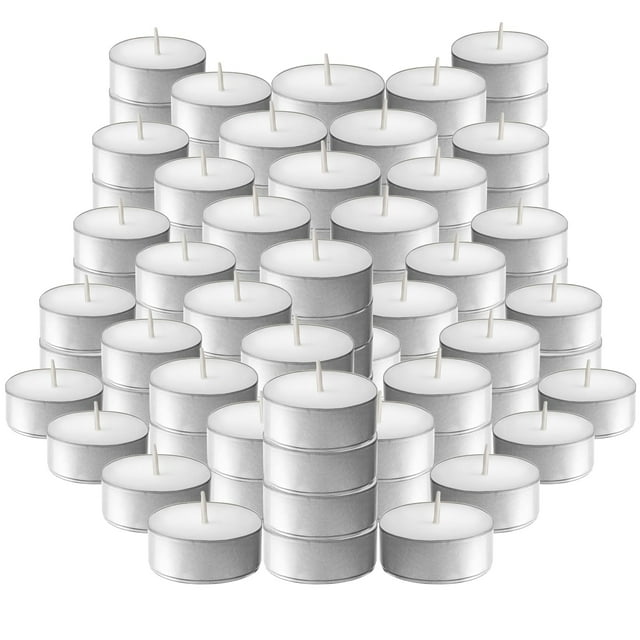 Set de 100 velas L'ner de Tea Light, sin perfume, 3,5 horas de combustión