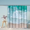 thumbnail image 2 of 4PC Shower Curtain Set with Rugs, Summer Beach Bathroom Set with Non-Slip Rug, Toilet Lid Cover, Bath Mat and 12 Hooks 72x72 inches, 2 of 7