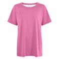 thumbnail image 5 of T-shirt Mode Femme Col Rond Grande Taille Manches Courtes Couleur Unie avec Tissu Doux et Respirant, 5 of 5