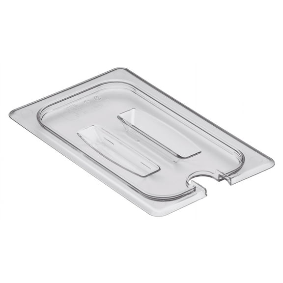 Food Pan Lid 1/4 CamwearÂ® Notched Handle Clear