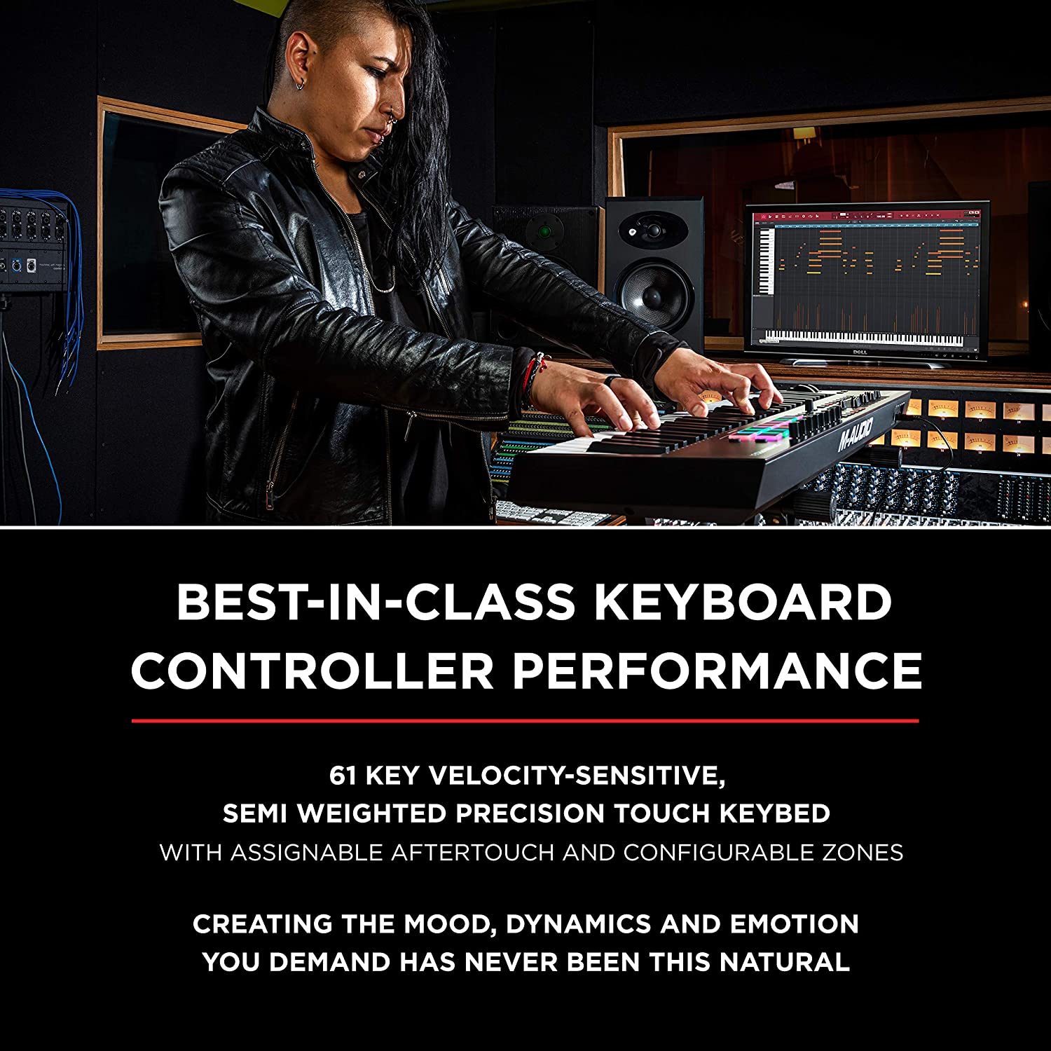 M-Audio Oxygen Pro 61 Key USB MIDI Keyboard Controller with Beat Pads, Assignable knobs, Buttons & faders and Software suite included - image 2 of 5