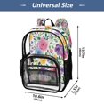 thumbnail image 4 of Iauyy Clear Backpack Heavy Duty PVC Transparent Backpack for College Workplace, Spring Floral Patterns, 4 of 8