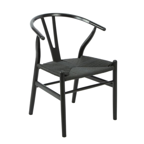SILLA ÁRIXA CUERDA NEGRA PATAS MADERA NEGRA