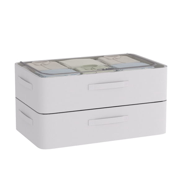 Caja de almacenamiento con marco para debajo de la cama, tela Oxford