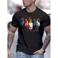 thumbnail image 1 of [Polyester Blend Casual Tee] Polyester Blend Casual T-shirt - Men's Short Sleeve Crew Neck Slight Stretch Alphabets Pattern Summer Season Regular Fit 180g/m², 1 of 5