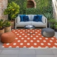 thumbnail image 2 of Fall Wave Point Outdoor Rug for Patio/Deck/Porch, Non-Slip Large Area Rug 6 x 9 Ft, Modern Minimalist Geometric Orange Indoor Outdoor Rugs Washable Area Rugs, Reversible Camping Rug Carpet Runner, 2 of 8