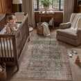 thumbnail image 4 of BERTHMEER 3'x5' Washable Small Area Rugs for Living Room Bedroom Kitchen Rugs Non Slip Vintage Traditional Dorm Office Dining Room Farmhouse Oriental Distressed Rugs,Navy Blue, 4 of 8