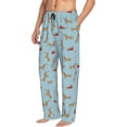 thumbnail image 2 of Xecao Dachshund Dog Men's Straight Lounge Pajama Pants: The Ultimate in Comfortable Sleepwear, 2 of 9