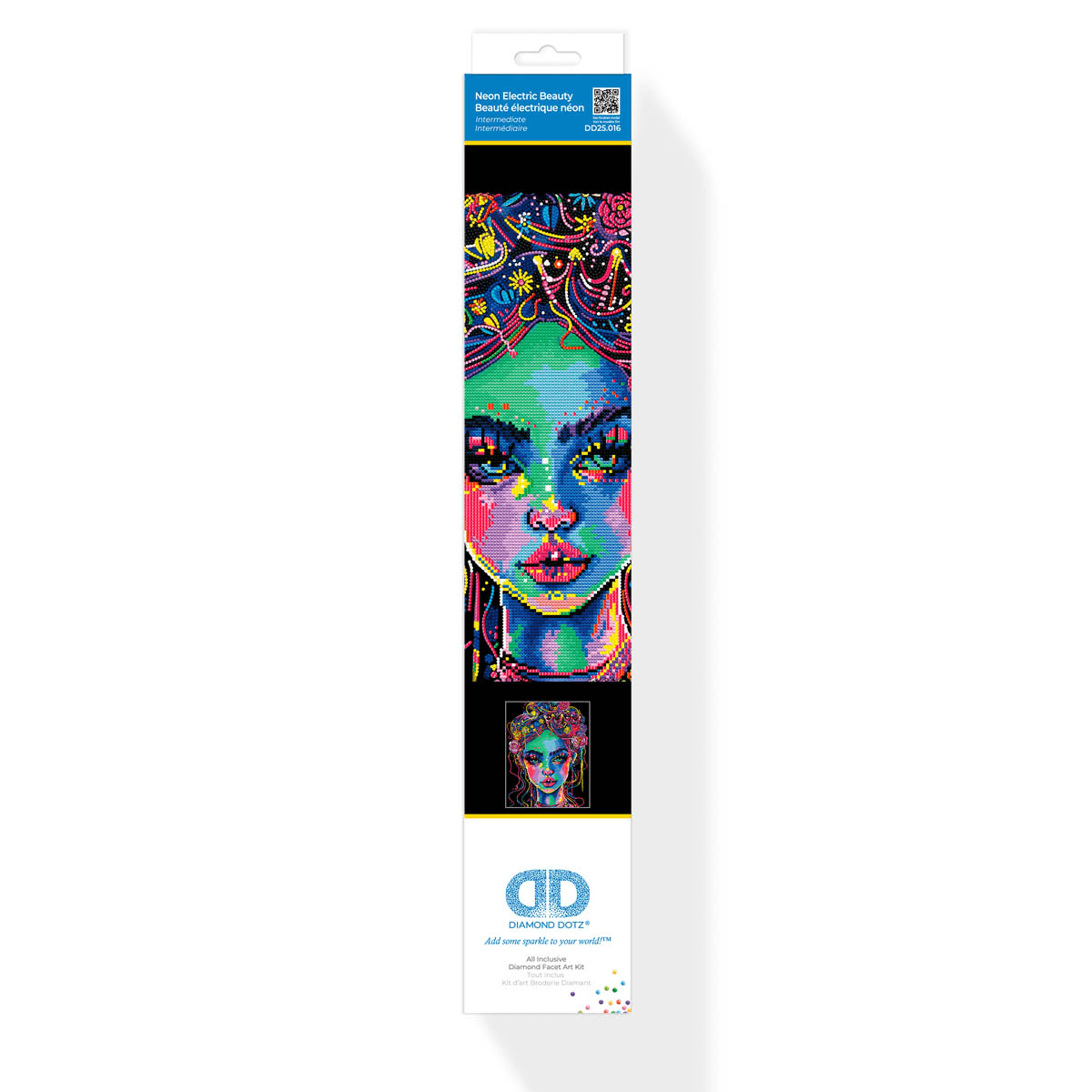 Diamond Dotz Neon Flock Electric Beauty Diamond Painting Kits for Adults - Colorful Diamond Art Kits a Relaxing Creative Craft Kit with Dotz Gems 18x14