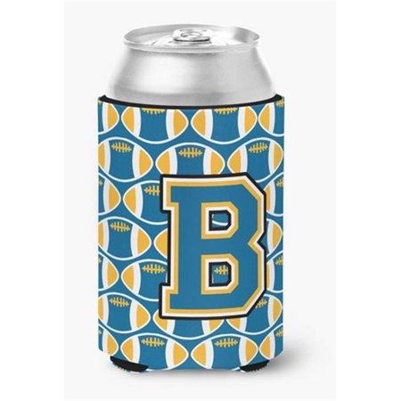 

Letter B Football Blue & Gold Can or Bottle Hugger 0.25 x 4 x 5.5 in.