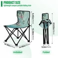 thumbnail image 3 of 600D Oxford Camping Chair Portable Foldable Chair Supports 220 lbs for Picnic, Fishing, Backpacking Flowers and Butterflies Flying, 3 of 8