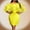 Yellow, variant on Umbreon Yellow Wedding Guest Dresses for Women Long Sleeve V Neck Midi Dress Pluz Size Solid Color Elegant Formal Evening Gowns