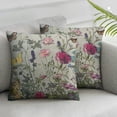 thumbnail image 3 of Acheng Spring Floral Pillow Covers Set of 2 Wildflower Sage Green Flowers Print Decorative Throw Pillow Covers Square Cushion Cover Rustic Decor for Picnic Party Wedding Living Room 18x18in, 3 of 7