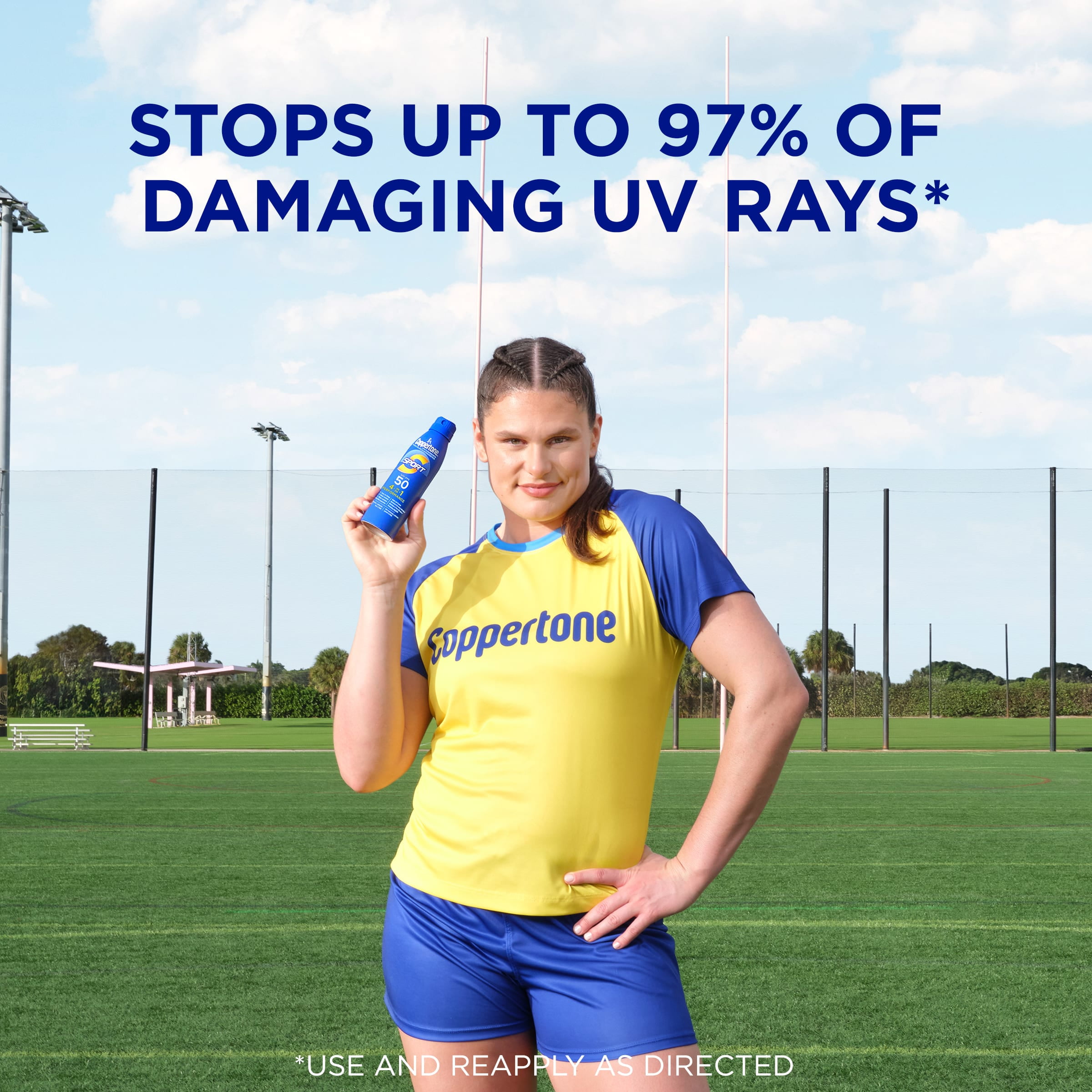 Coppertone Sport Vaporisateur solaire FPS 50, Résistant à la sueur et à L’Eau, 177 mL 177 ml