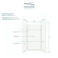 thumbnail image 5 of Transolid Ewk363672 Expressions 36" W X 36" D X 72" H Three Panel Shower Wall Kit - White, 5 of 6