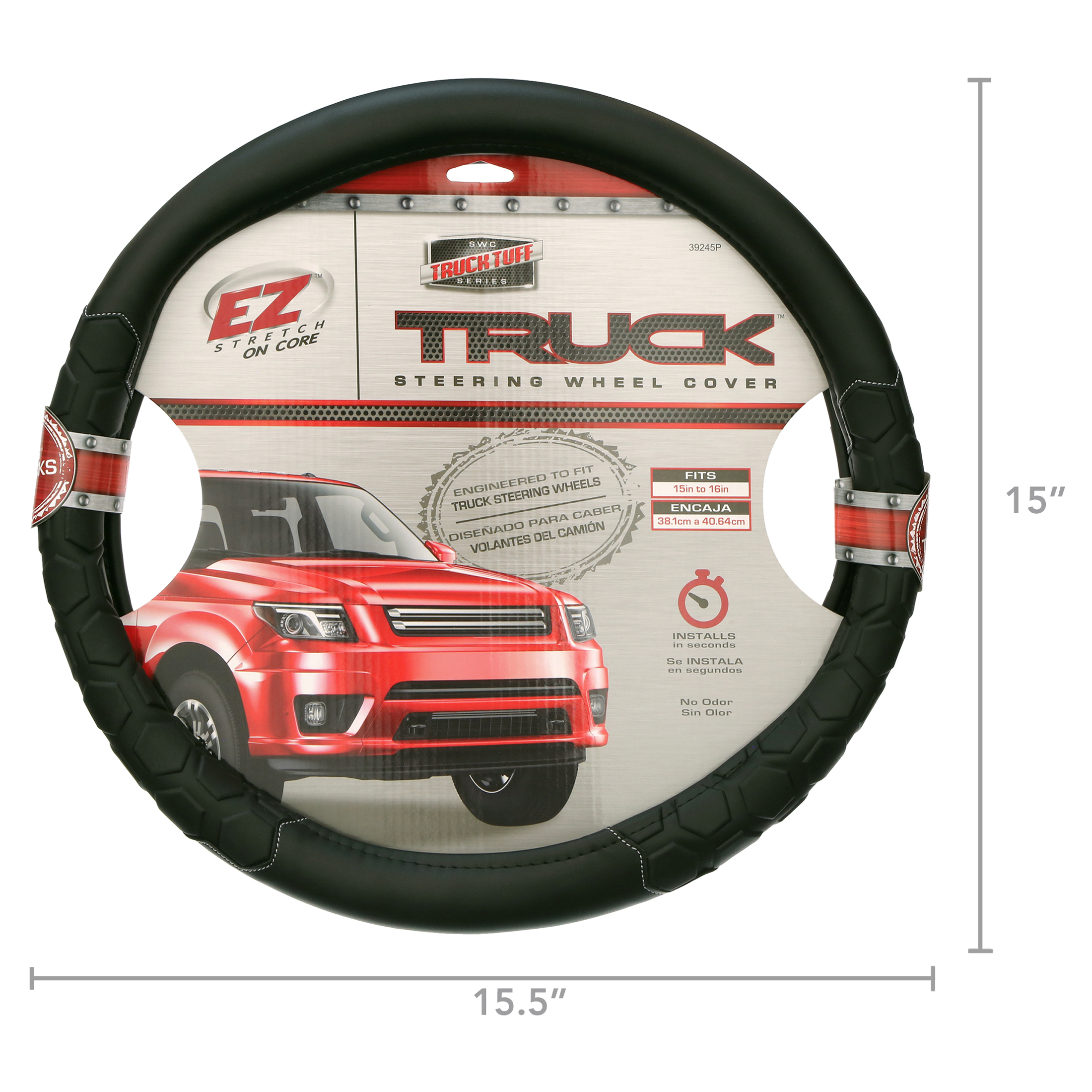 Truck Tuff Heavy-Duty Steering Wheel Cover, Black photo 6