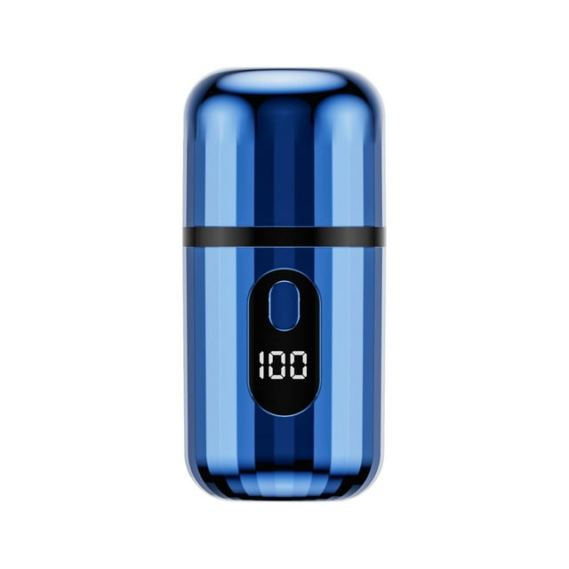Rasoir Électrique pour Hommes, Rasage Précis Sans Douleur, Compact, Sans Fil, Portable, Bleu