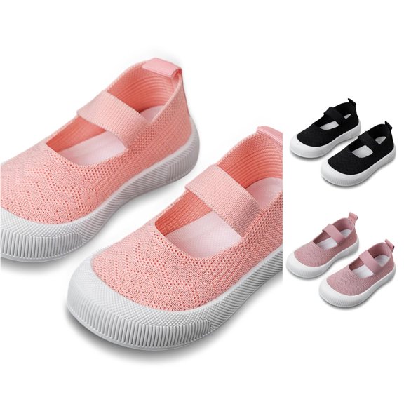 Guitiannn Breathable Girls Casual Sneakers Lightweight Elastic Low Top Walking Shoes for Toddler Kids Outdoor Play Shoes Girls 4 Years Toddler Tennis Shoes Size 9 on Shoes Little Girls Musical High