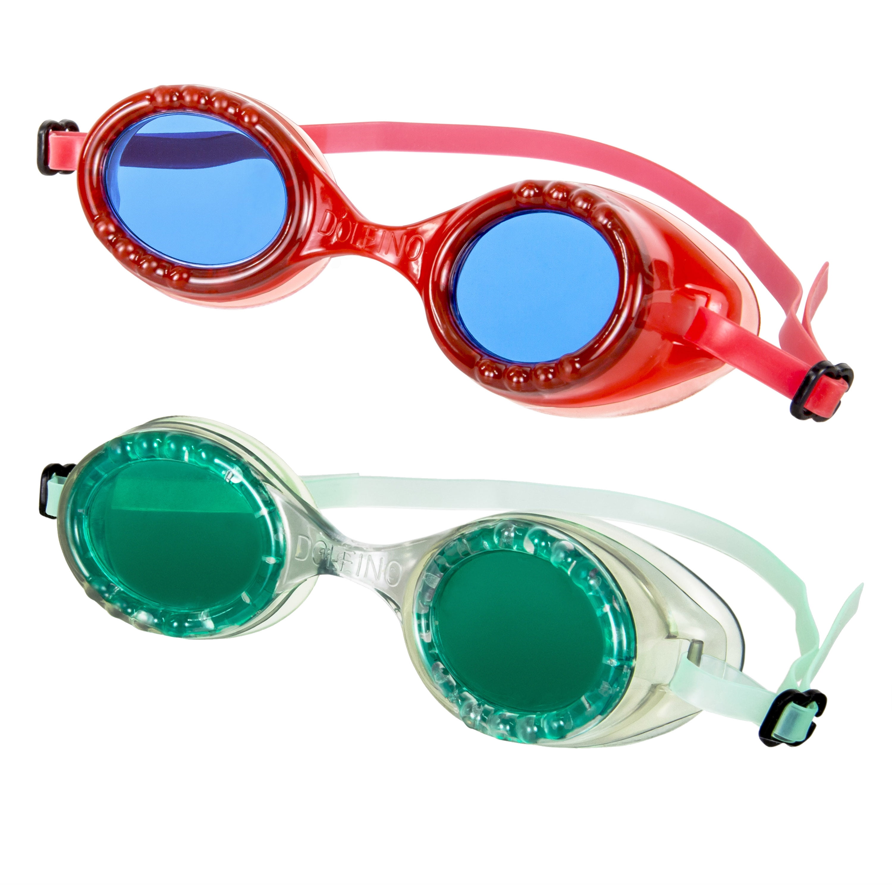 Dolfino Premier Assorted Color Child Swim Goggles, 2 Pack