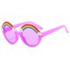 thumbnail image 2 of Gafas de sol para niños, unisex, de goma, polarizadas, lindas, arcoíris, para bebés, niñas, niños, con estuche para gafas para niños (púrpura Feliz Sencillez, 2 of 5
