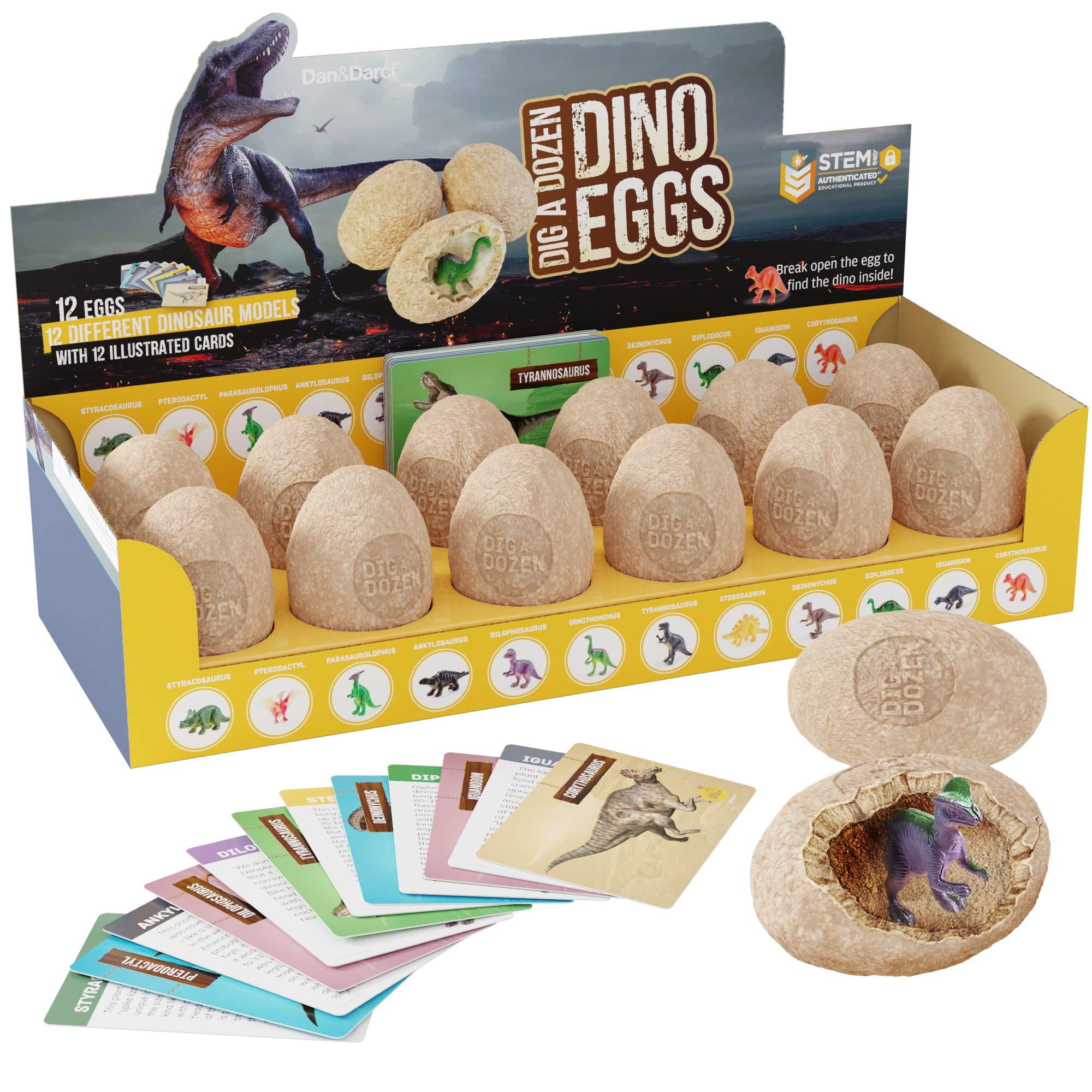Dig a Dozen Dino Eggs Kit Break Open 12 Unique Dinosaur Eggs and