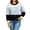 Black, variant on Women’s Striped Open Front Cardigan Long Sleeve Crew Neck Button Down Knit Sweater Retro Casual Wool Tops