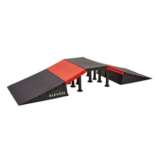 アクティブ　YD-4 ライトウエイトスライドセット LandWave Durable Plastic Skateboard Ramp System, 4-Sided Pyramid