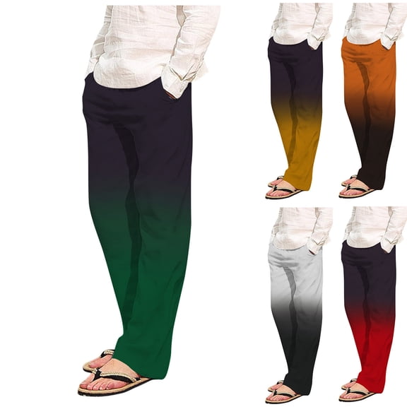 YHAJDS Men Ombre Lounge Pants Casual Home Gym Sport Bottoms