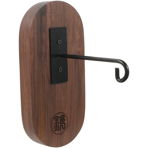 Wall Mounted Wood Wind Chime Bracket with Metal Hook for Hanging Wind Chimes