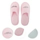 thumbnail image 3 of Zapatillas desechables plegables de 1 par Unique Bargains con impresión en inglés para mujeres en rosa, 3 of 5