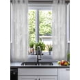 thumbnail image 2 of Grey Dandelion Sheer Curtains 45 Inch Length 2 Panels Set for Living Room/Bedroom, Spring Modern Minimalist Country Flower Kitchen Curtains Grommet Semi-Sheer Curtains Window Treatments 42"x45"x2, 2 of 7