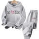 thumbnail image 5 of Conjunto de sudadera con capucha de punto para niños y niñas, sudaderas casuales de manga larga, tops, mono informal para niños de 2 a 13 años, 5 of 5