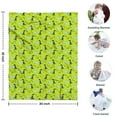 thumbnail image 4 of BrightGreen Cartoon Dinosaurs Leaves Pattern Blanket,Comfortable Soft Lamb Wool Throw Blanket,All Season,Warm Lightweight Blankets for Sofa Bed Couch Living Room Chair,30"x40", 4 of 4