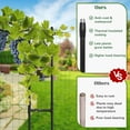 thumbnail image 3 of ABORON 118" L x 79" W x 87" H Extra Large Grape Vine Support, Tall Garden Arch Arbor Gazebo Trellis for Climbing Plants Plastic-Coated Metal Garden Arch Trellis for Climbing Plants Vineyard Outdoor, 3 of 8