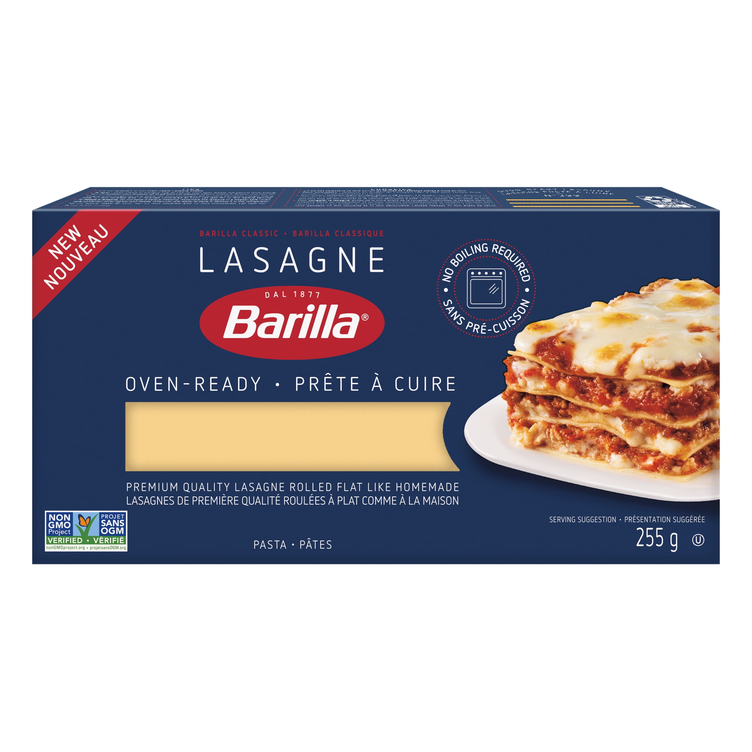 Pâtes À Lasagne Prêtes À Cuire Barilla 255 g