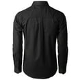thumbnail image 3 of H2H Men's Casual Shirt Long Sleeve Classic Woven Shirt Work Shirt (CMTSTL142), 3 of 6