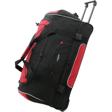 Travelers Club 30" Drop-Bottom Wheeled Travel Duffel Bag, Red