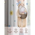 thumbnail image 6 of Happy Easter Sheer Curtains 84 Inch Length 2 Panels for Living Room, Watercolor Floral Gnomes Eggs Basket Spring Voile Kitchen Curtain Set, Luxury Privacy Drapes Window Treatment for Bedroom, 6 of 7