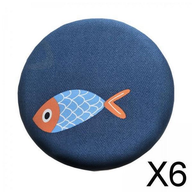 6x Cubierta de taburete forma forma forma Funda de silla ra elástica Funda de cojín de taburete lavable para barra de hotel en hogar, 11-16 pulgadas 6 piezas