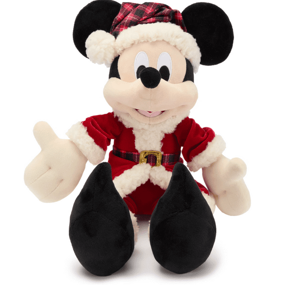 Disney Parks Santa Mickey Mouse Holiday Christmas Plush Toy New With Tag