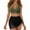 Green, variant on Womens Bikini Solid Color High Waisted Bikini Set Bralette Top with Swim Skirt Bottom Mesh Sarong Two Piece Red L