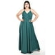 thumbnail image 4 of Vestido largo de fiesta Roman Fashion /Tallas Extras, 2008 (Verde botella) verde oscuro 40, 4 of 4