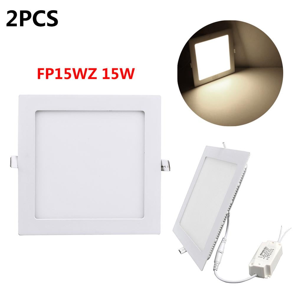 2X 3W Recessed LED Ceiling Panel Down Light Square Cool White Mini Fixtures 