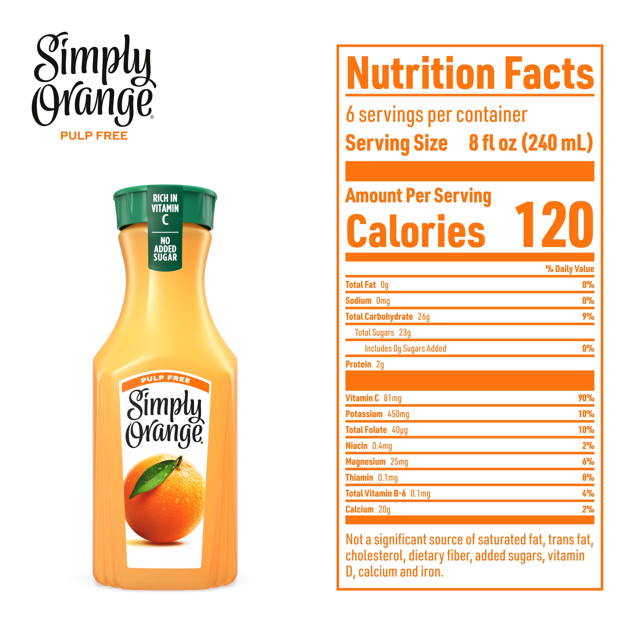 Simply Orange Pulp Free Orange Juice, 46 fl oz Armenia Ubuy