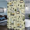 thumbnail image 5 of Shower Curtain for Bathroom Cartoon Tractor Green Digger Shovel Waterproof Bath Curtains Shower Curtains with Hooks,Cute Truck Car Themed Bathroom Curtain Privacy Drapes for Bathtubs Toilet 72x72in, 5 of 9